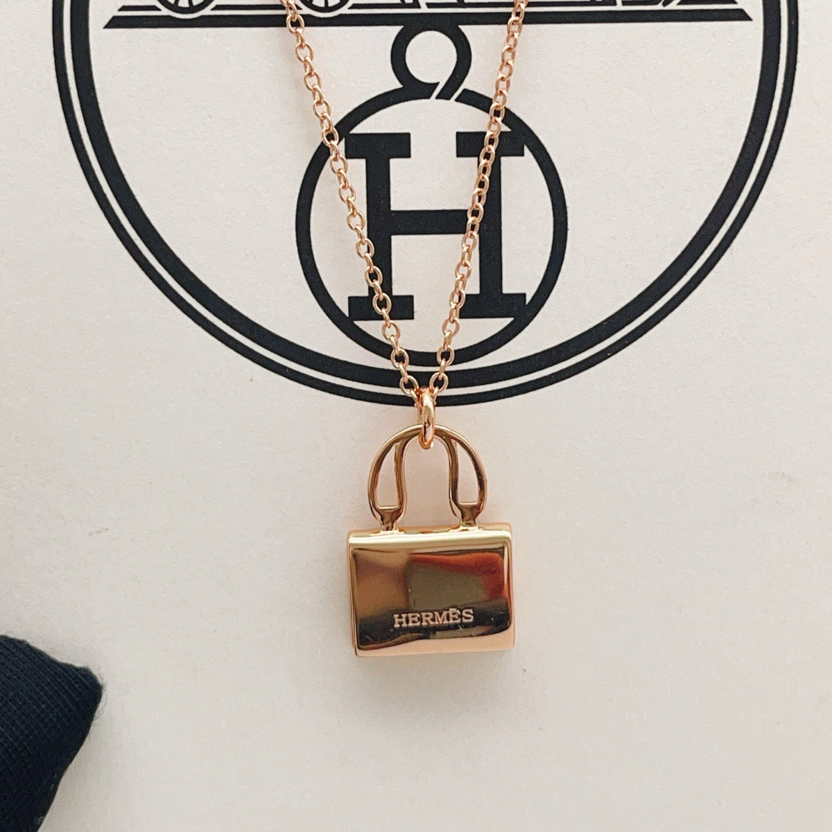 Hermes Brass Necklace
