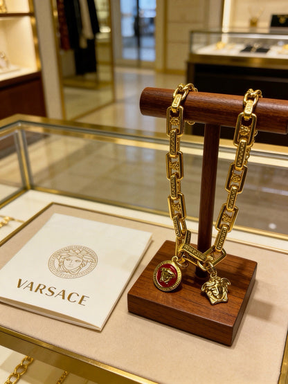 Versace Sterling Silver Chain Bracelet