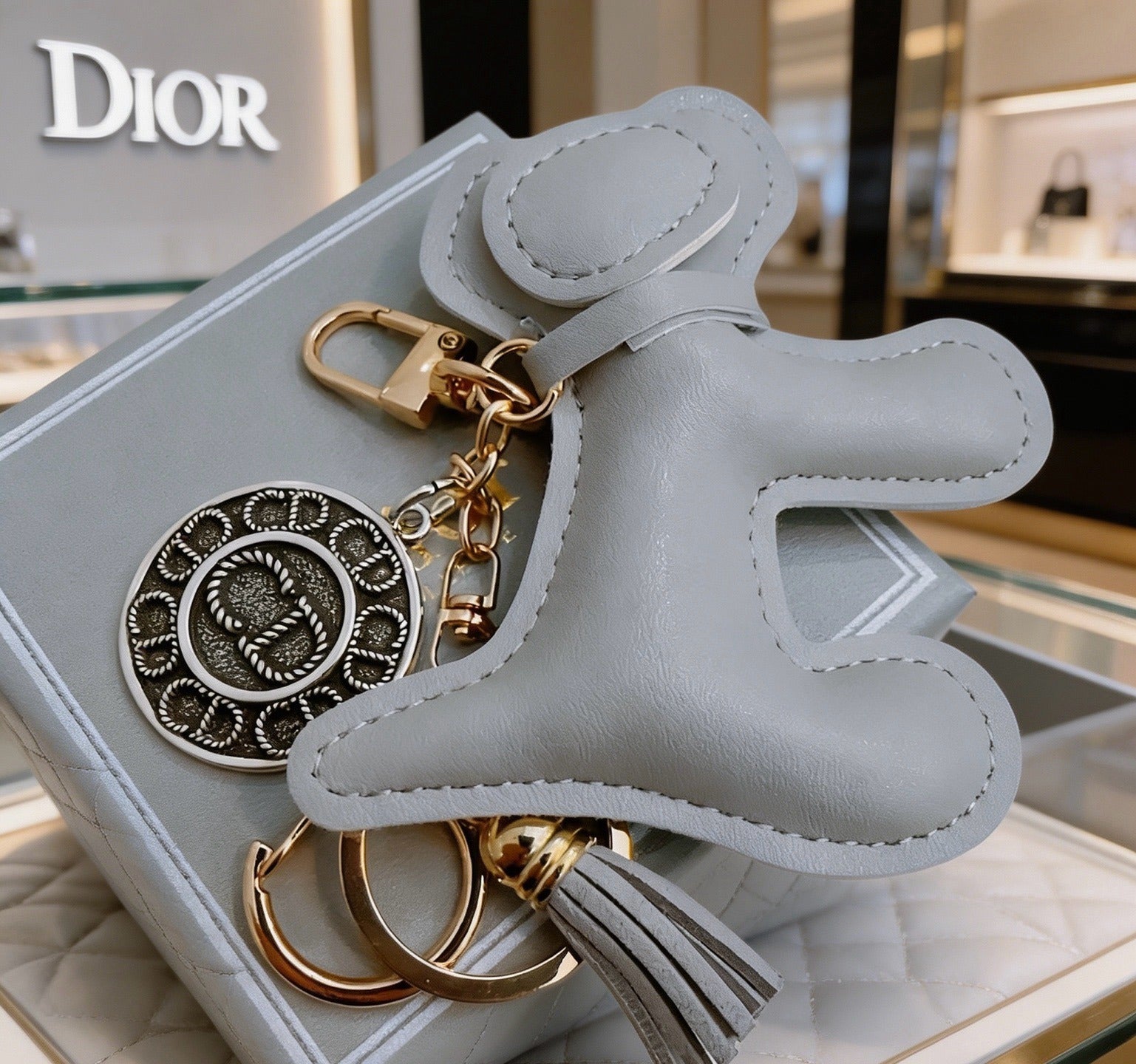 Dior Vintage-Finish Keychain