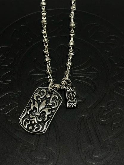 Chrome Hearts Sterling Silver Cross Necklace