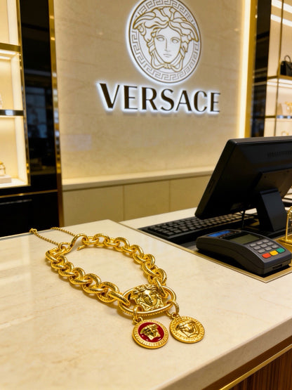 Versace Sterling Silver Chain Bracelet