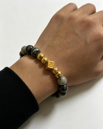 Chrome Hearts Sterling Silver Cross Bracelet