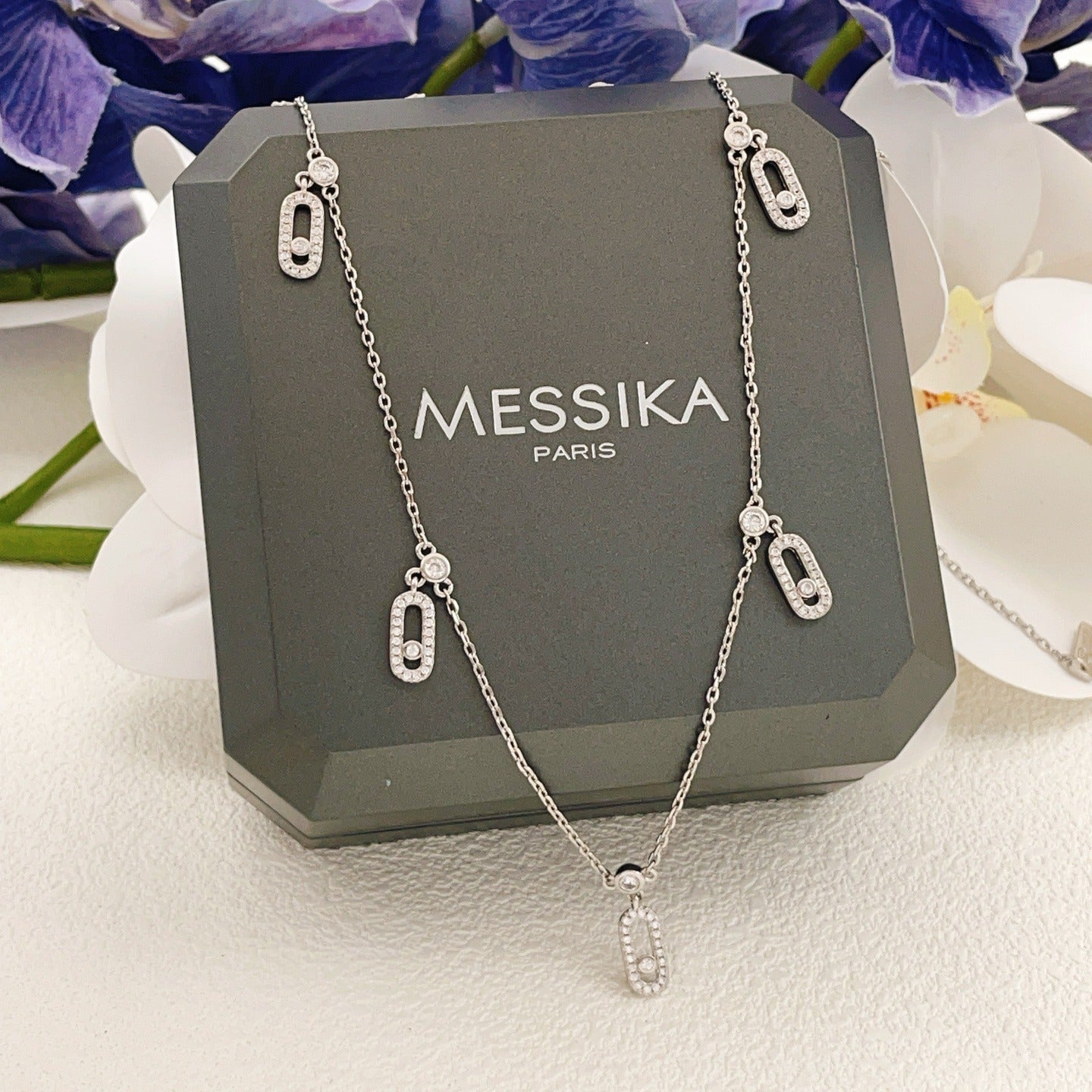 Messika Silver Brass Tassel Necklace