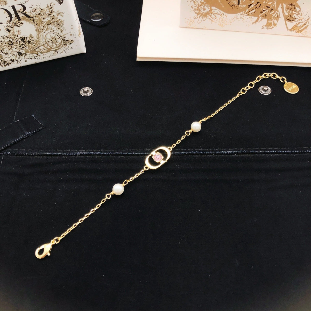 Dior Brass Pearl Bracelet