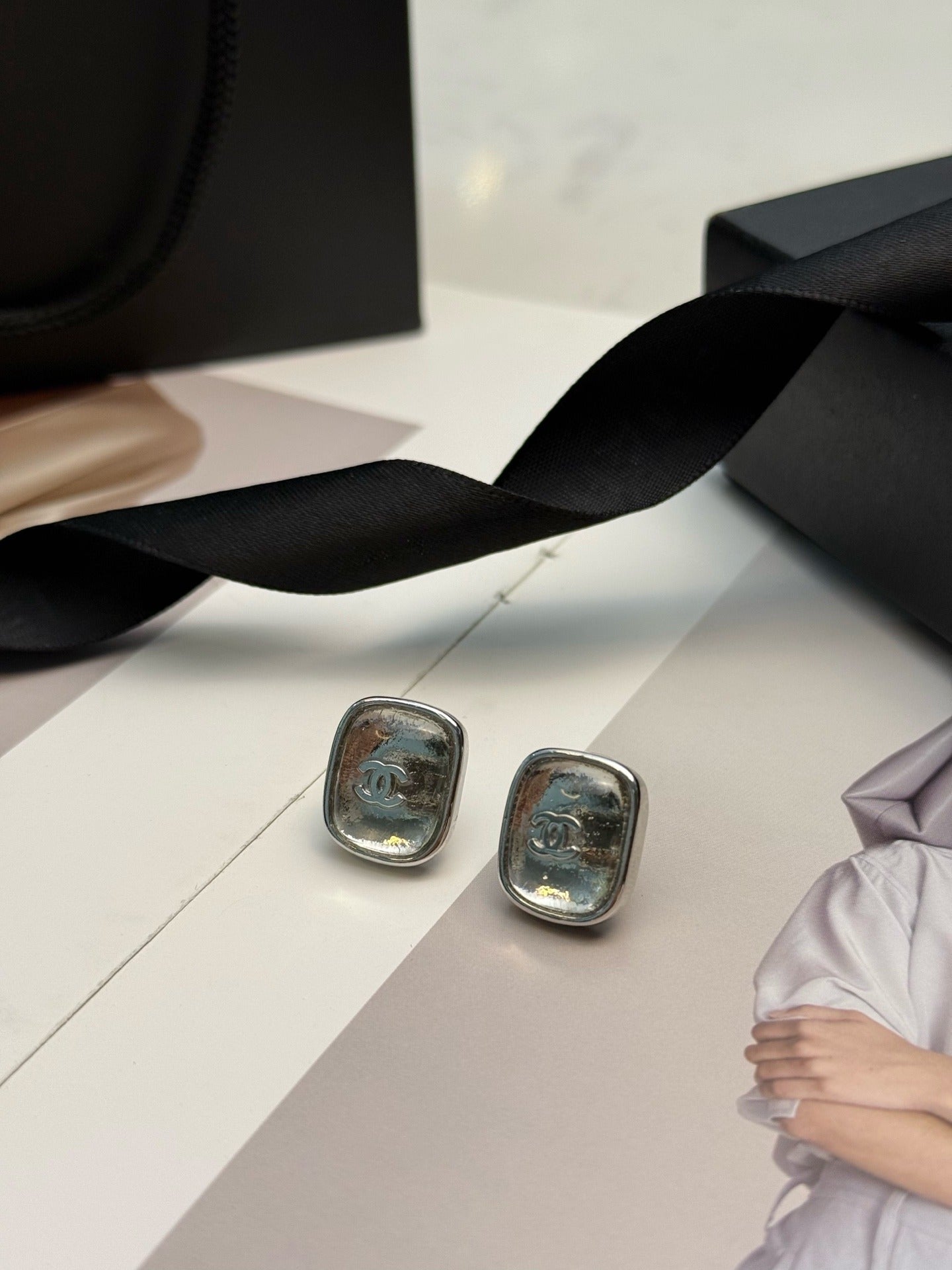 Chanel Vintage-Finish Earrings