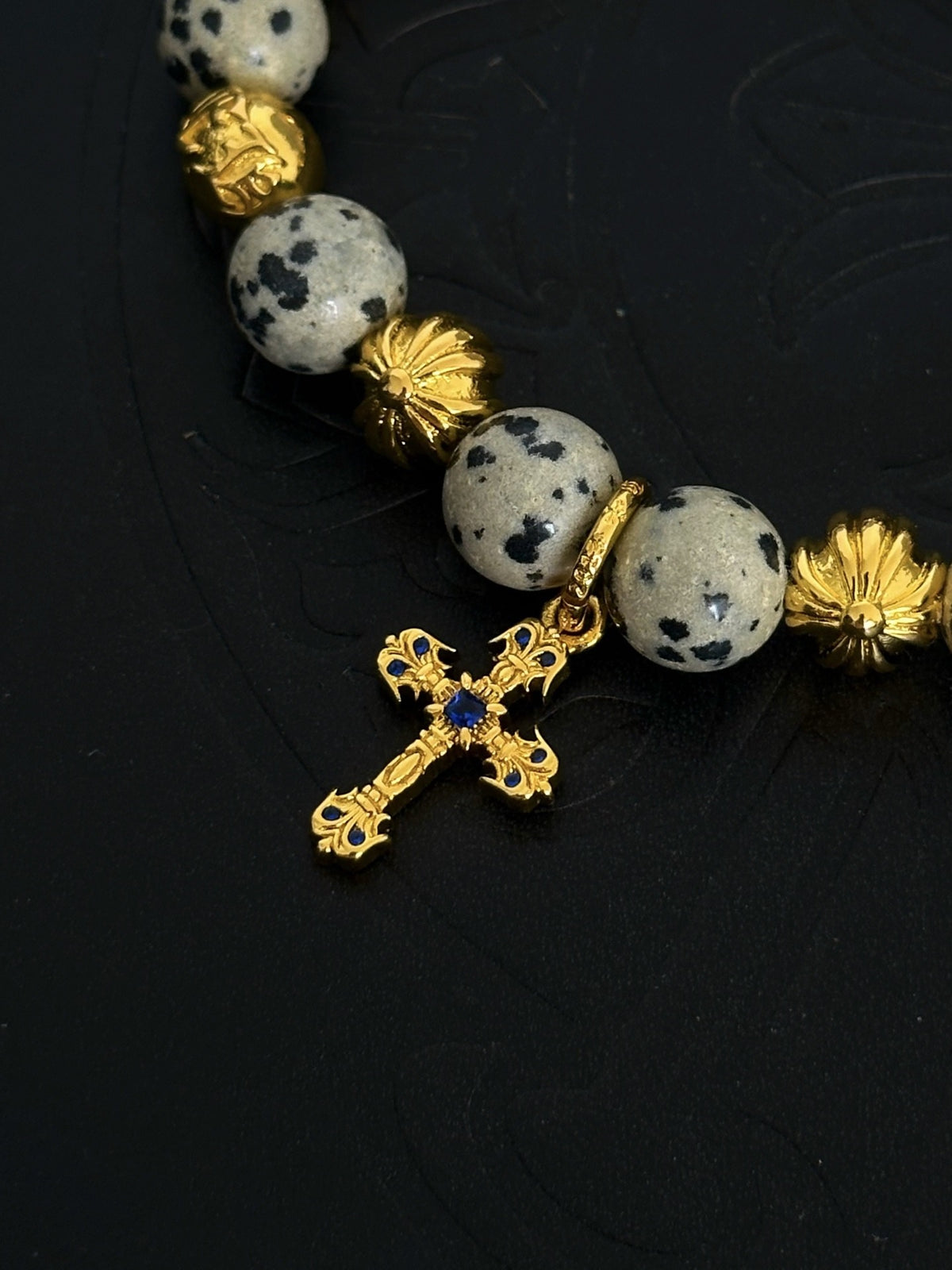 Chrome Hearts Sterling Silver Cross Bracelet
