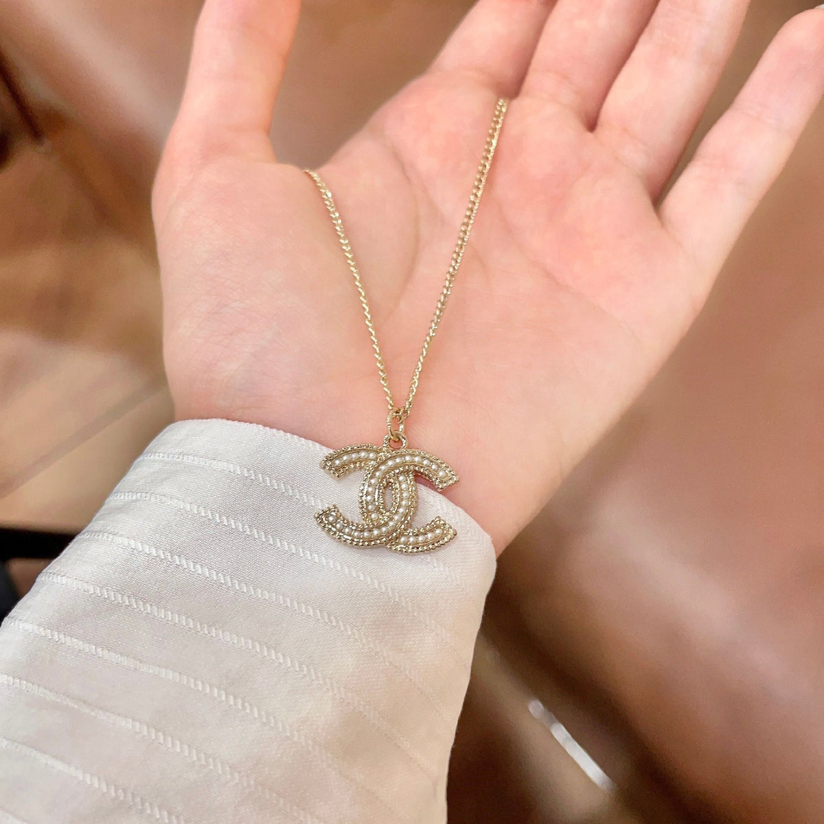 Chanel Logo Necklace
