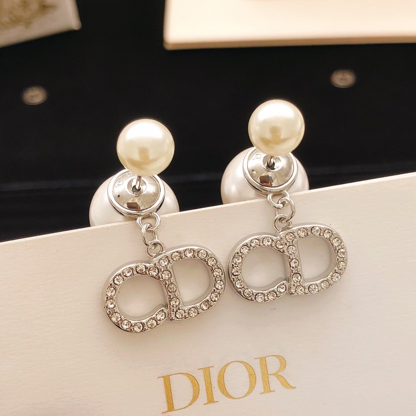 Dior Silver Brass Earrings