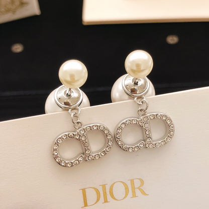 Dior Silver Brass Earrings