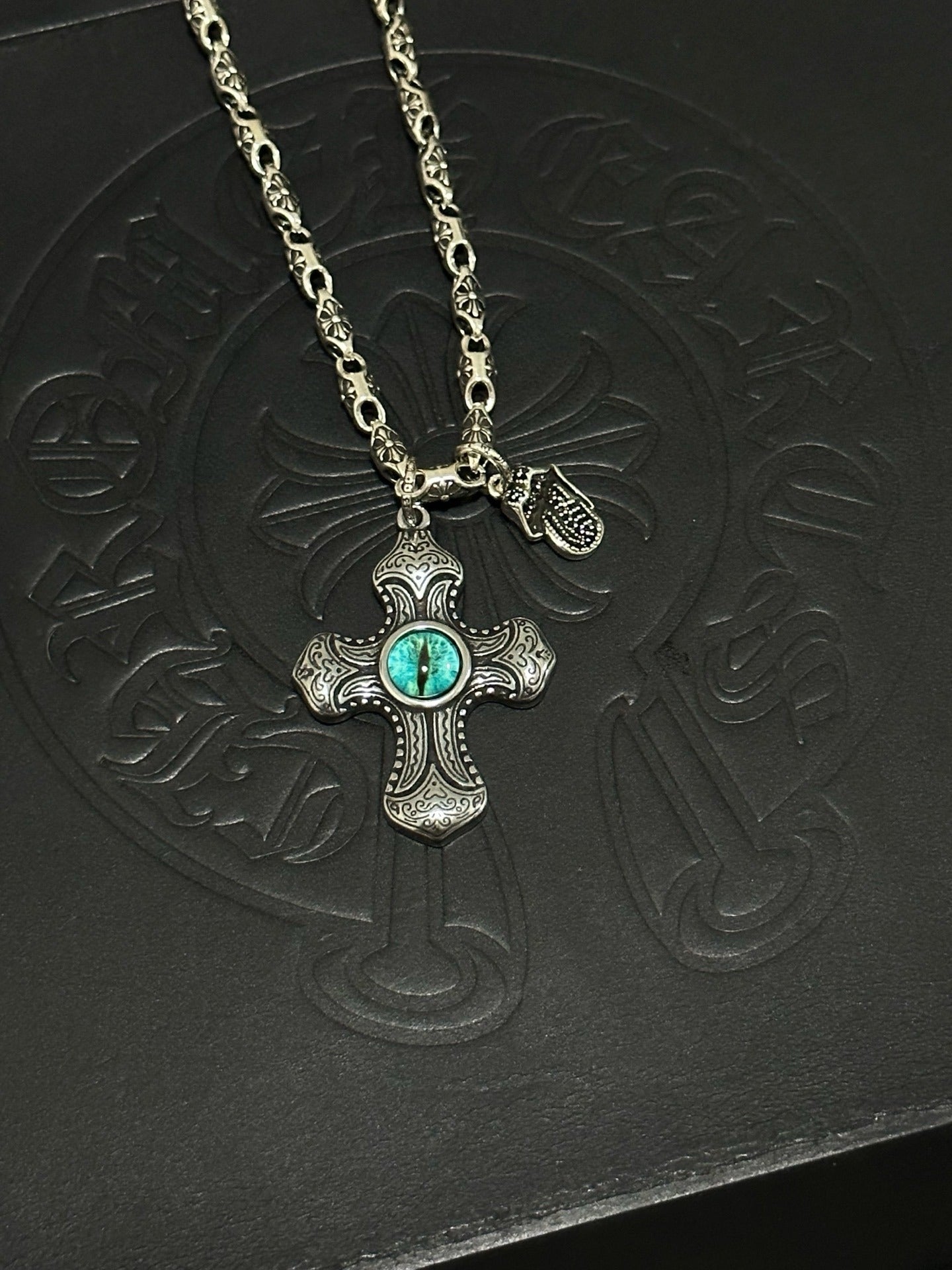 Chrome Hearts Sterling Silver Cross Necklace