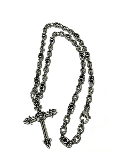 Chrome Hearts Sterling Silver Cross Necklace