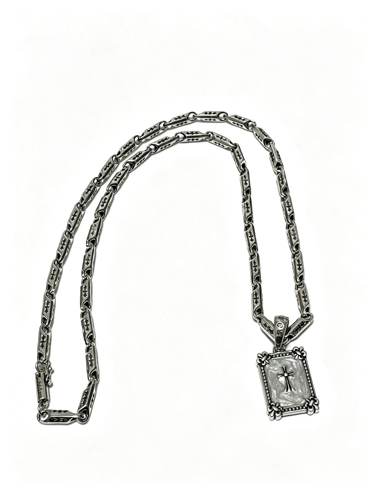 Chrome Hearts Sterling Silver Cross Necklace
