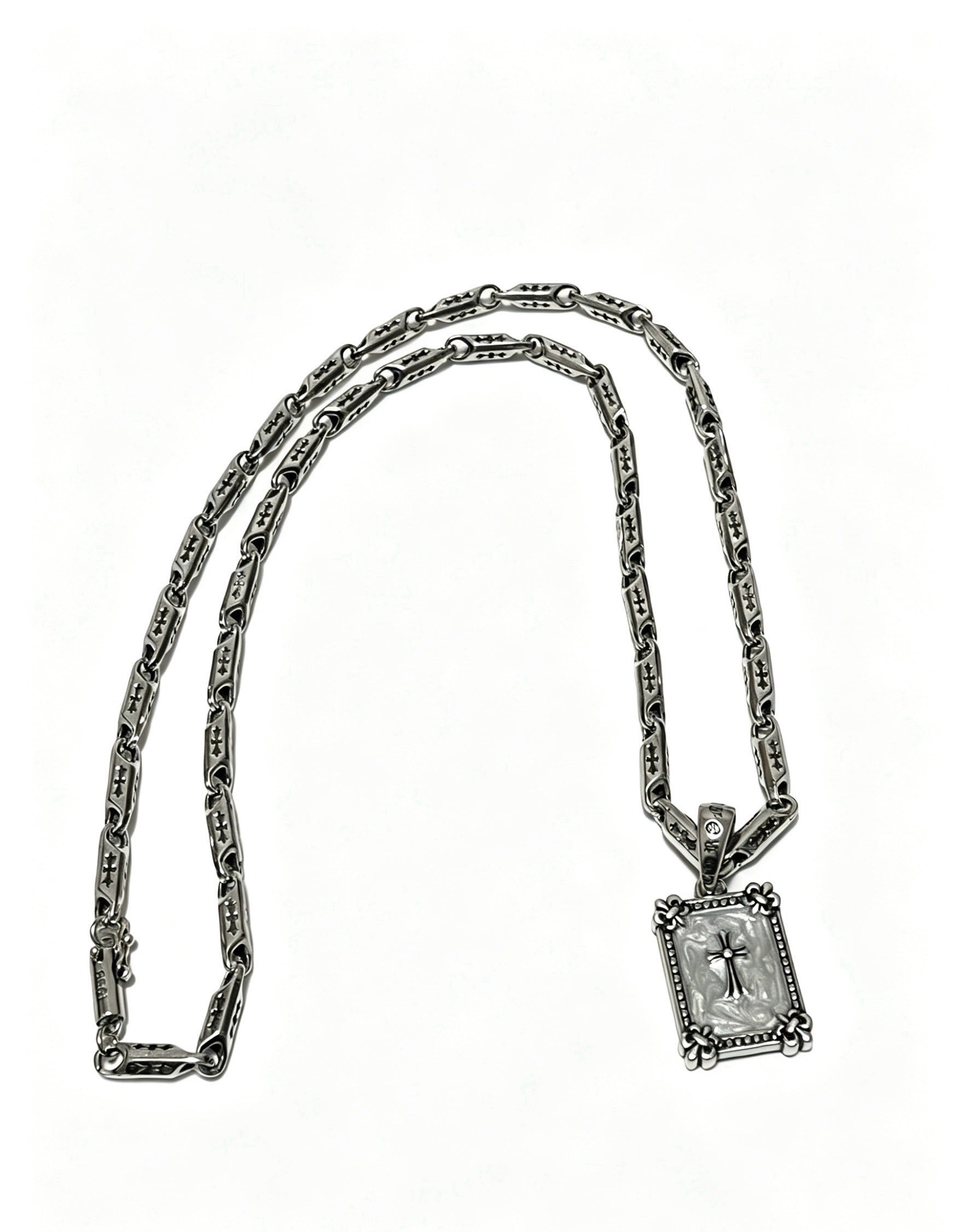 Chrome Hearts Sterling Silver Cross Necklace