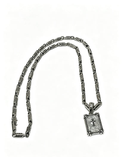 Chrome Hearts Sterling Silver Cross Necklace