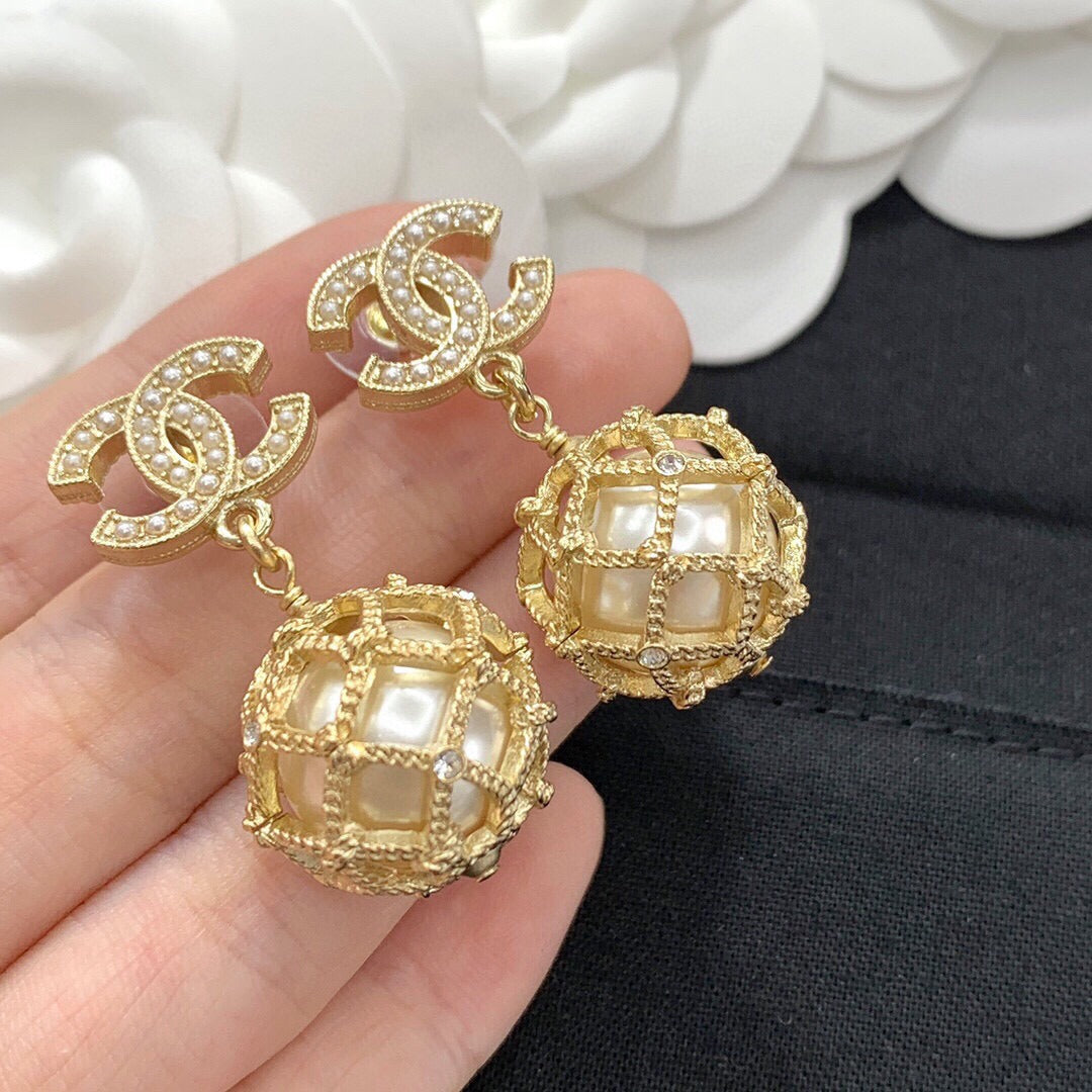 Chanel Pearl Earrings