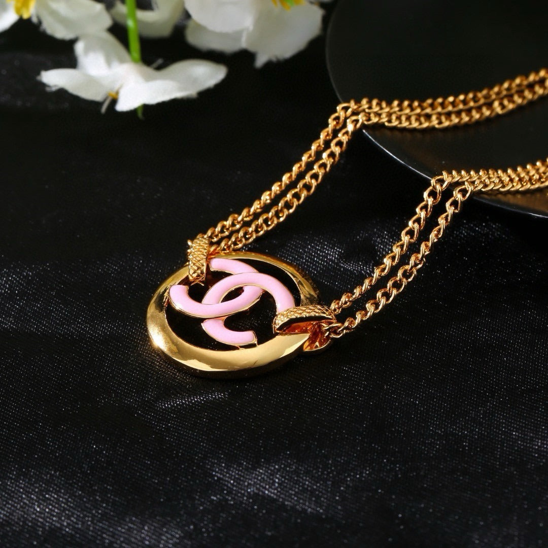 Chanel Brass Pearl Necklace