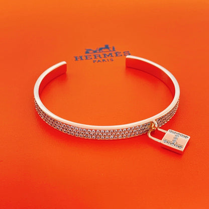Hermes Brass Pave Bracelet