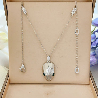 Bvlgari Silver Brass Serpent Necklace