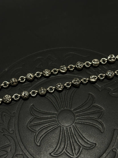 Chrome Hearts Sterling Silver Cross Necklace