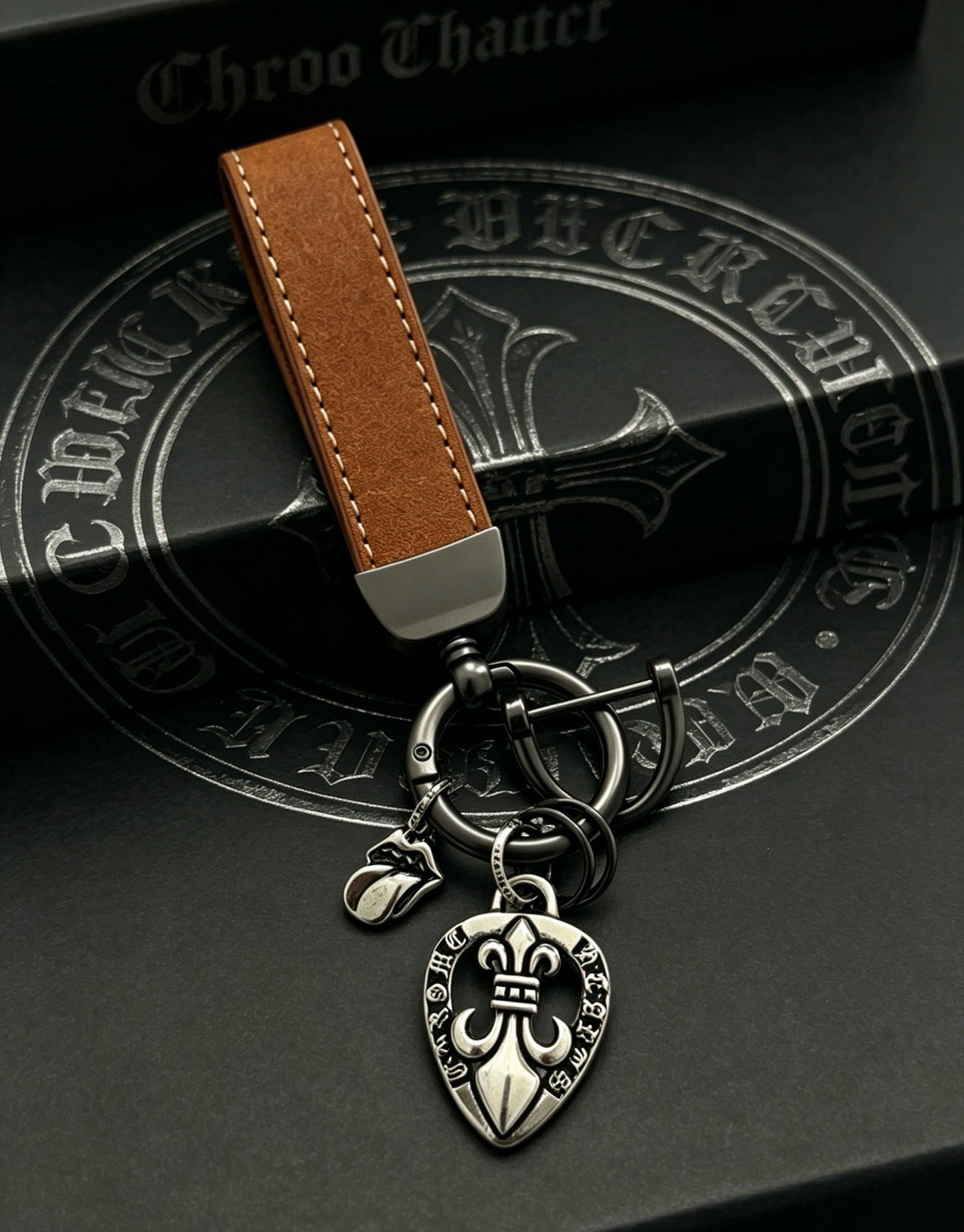 Chrome Hearts Vintage-Finish Keychain