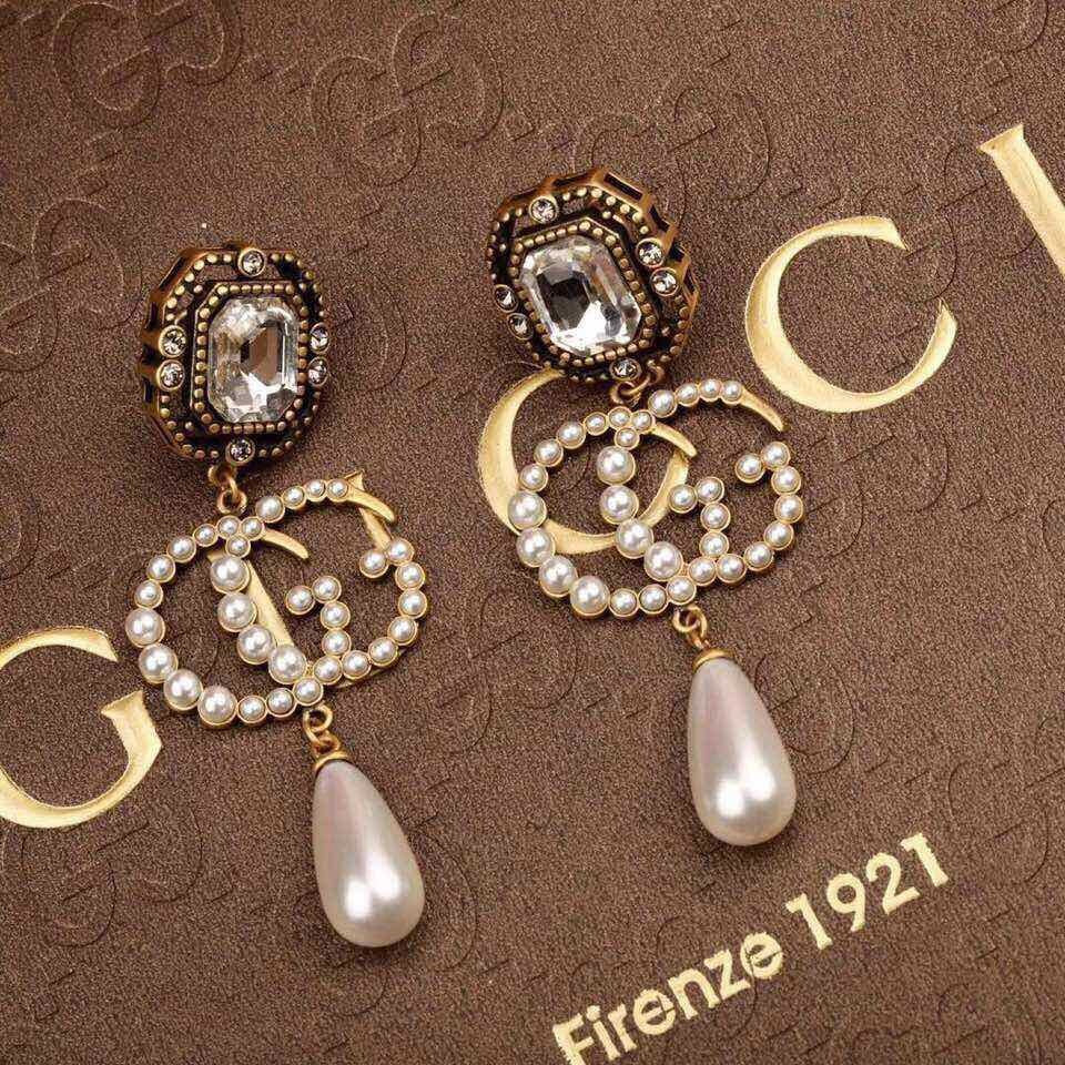 Gucci Sterling Silver Pearl Earrings