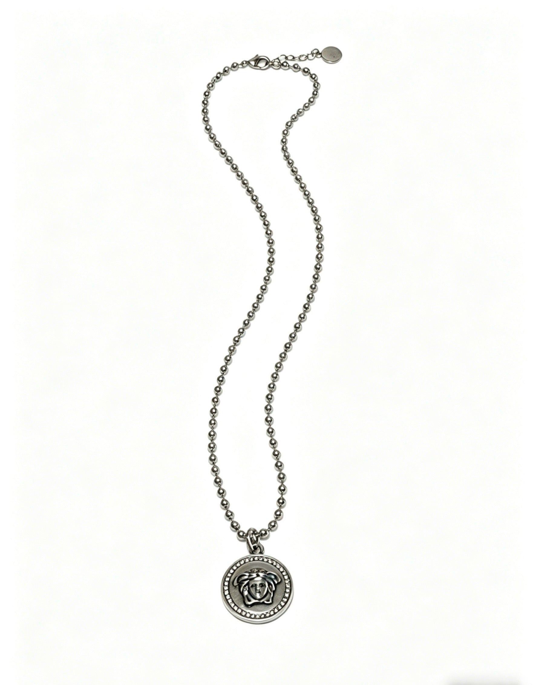 Versace Sterling Silver Chain Necklace