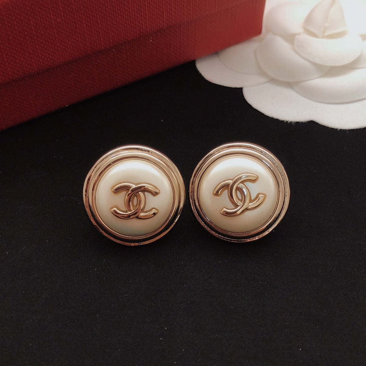 Chanel Brass Round Earrings