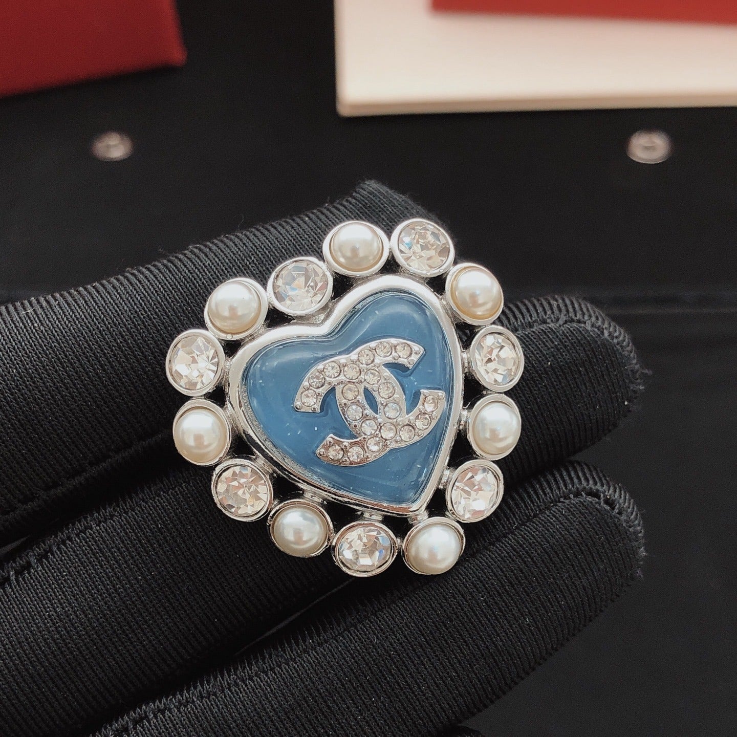 Chanel Brass Heart Brooch