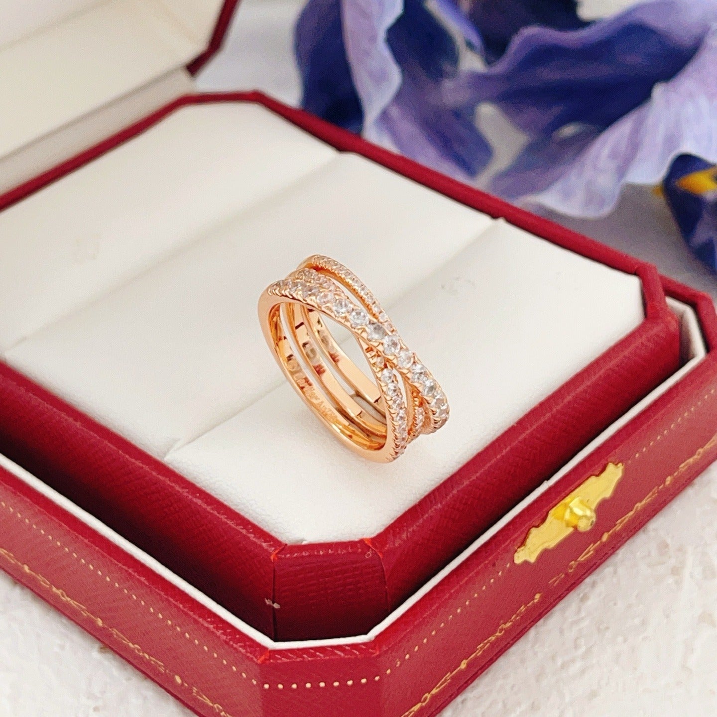 Cartier Brass Pave Ring