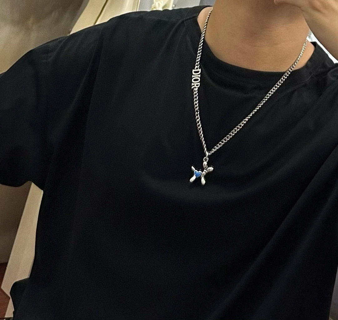 Dior Sterling Silver Chain Necklace