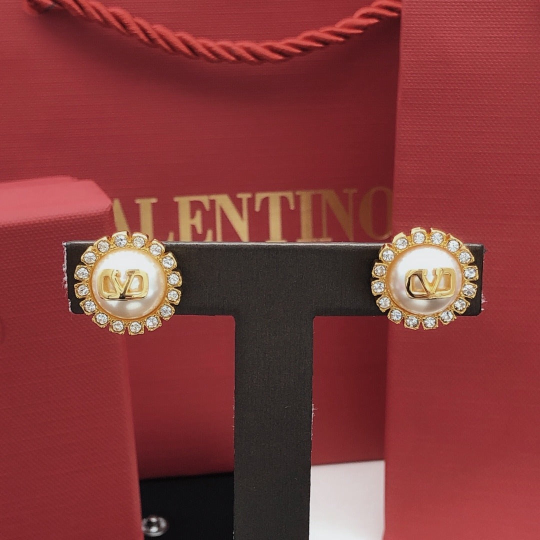Valentino Brass Sunburst Earrings