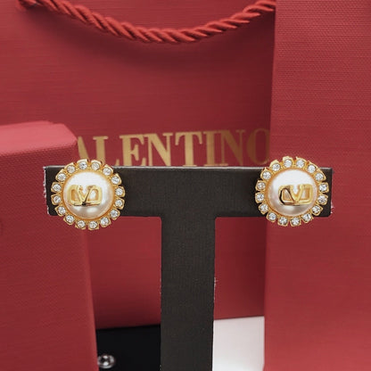 Valentino Brass Sunburst Earrings