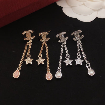 Chanel Brass Star Earrings