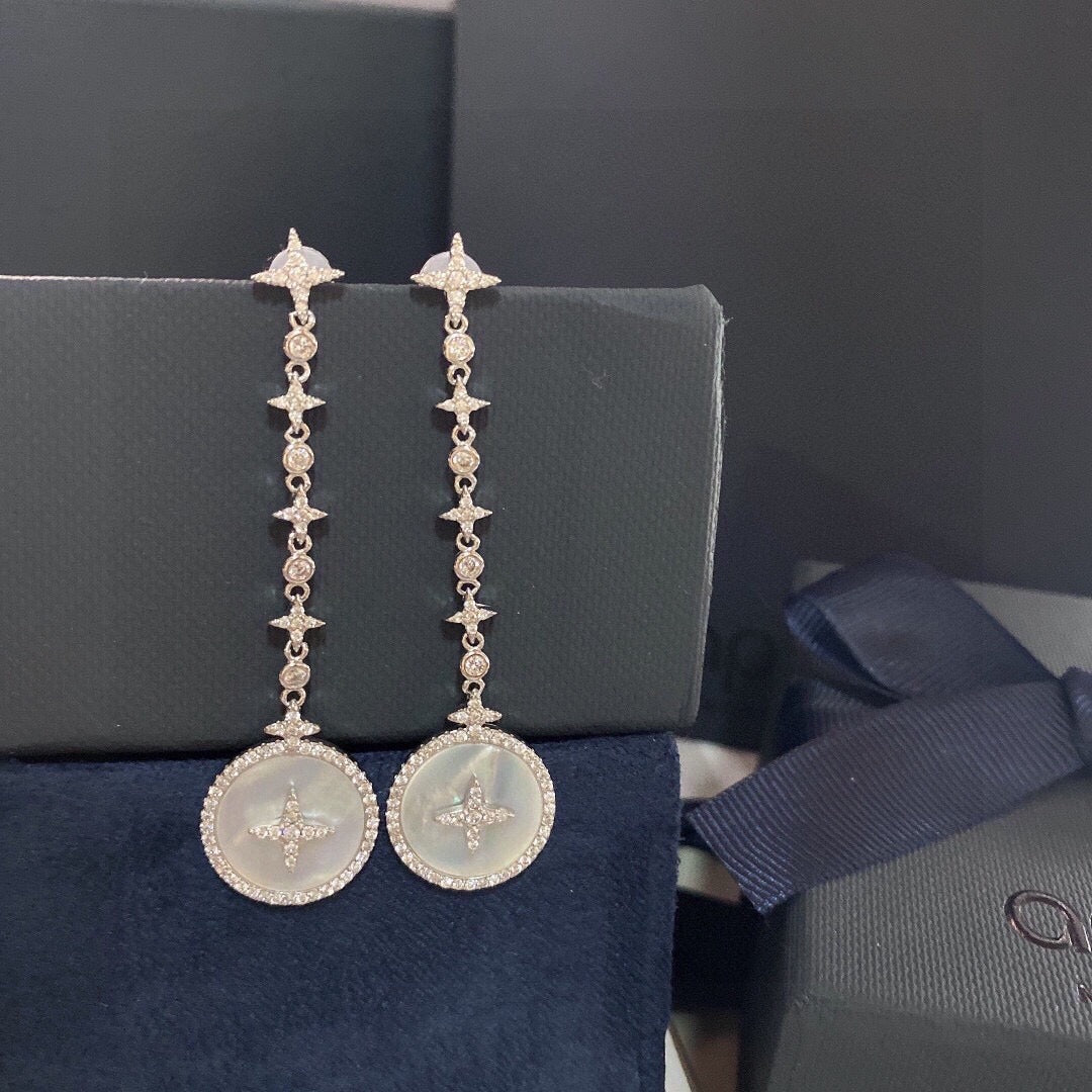 APM Monaco White Pearl Earrings