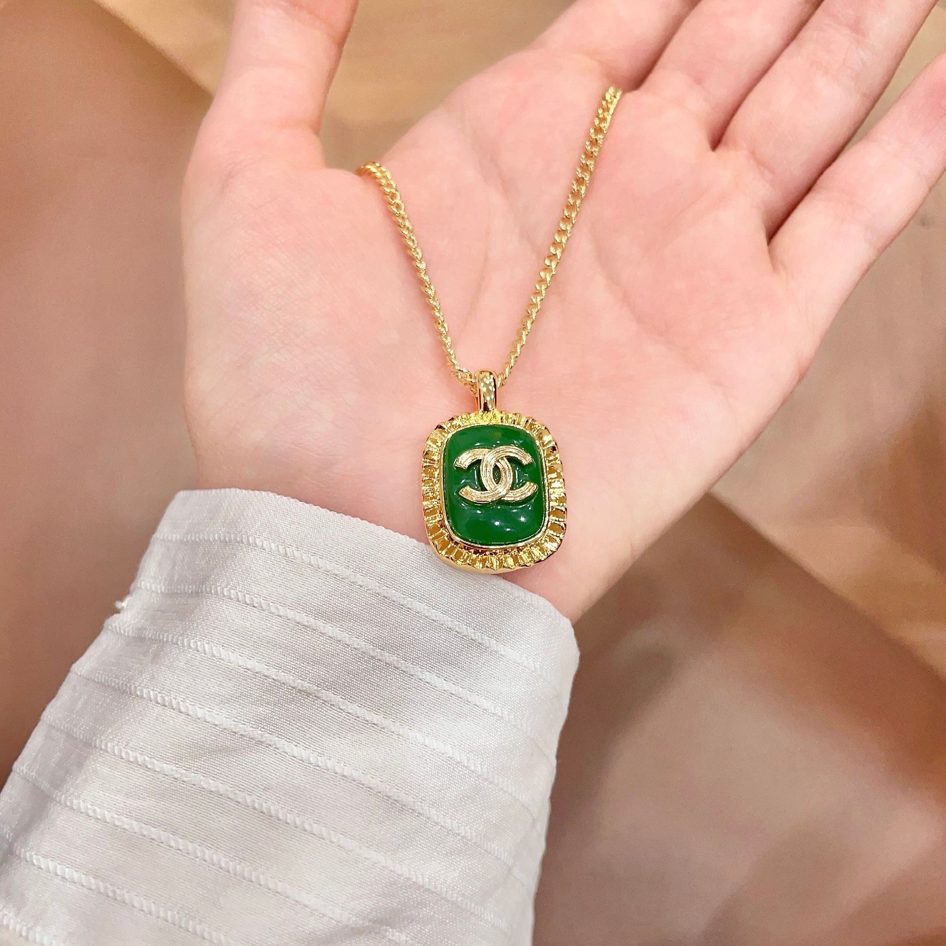 Chanel Logo Necklace