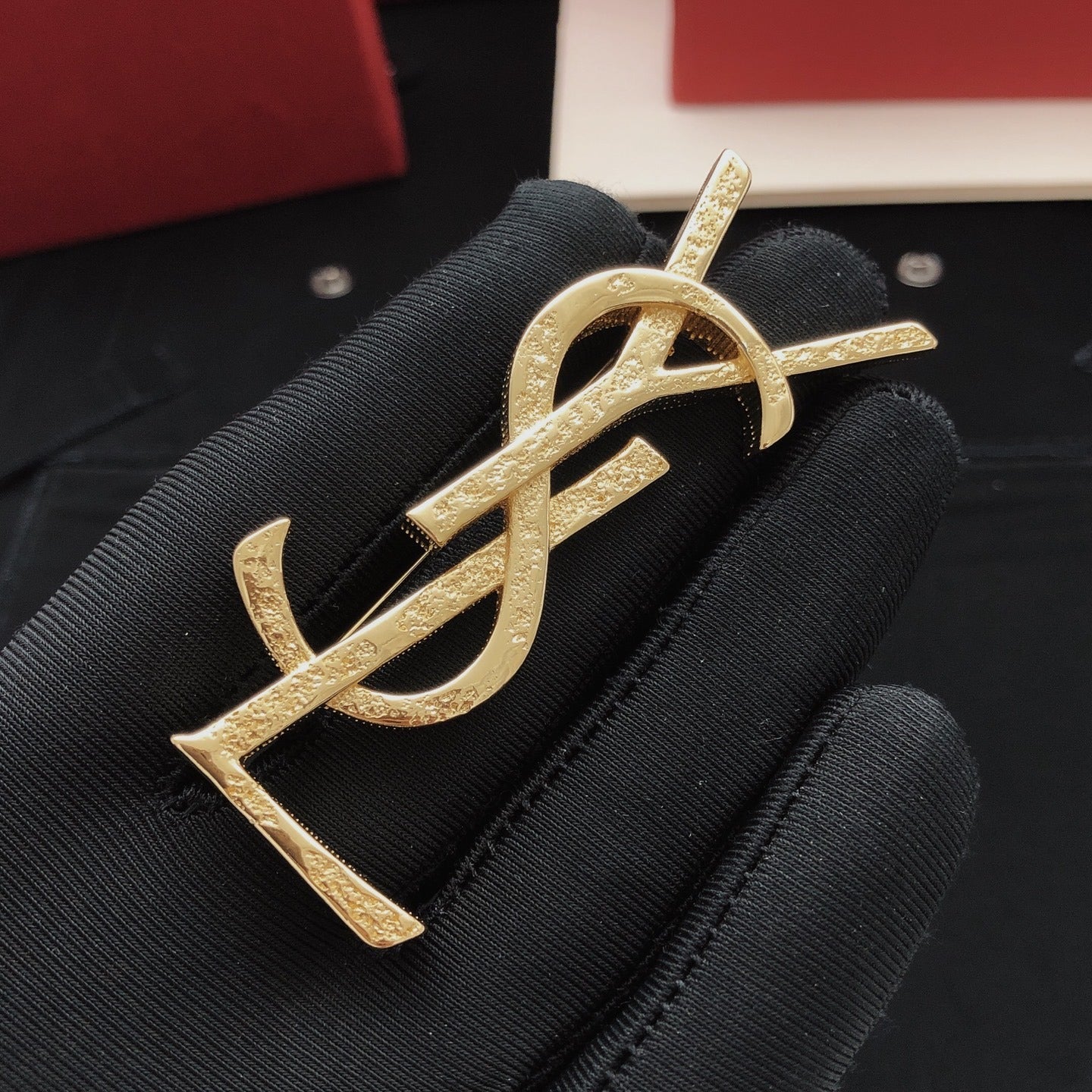 Saint Laurent Brass Brooch