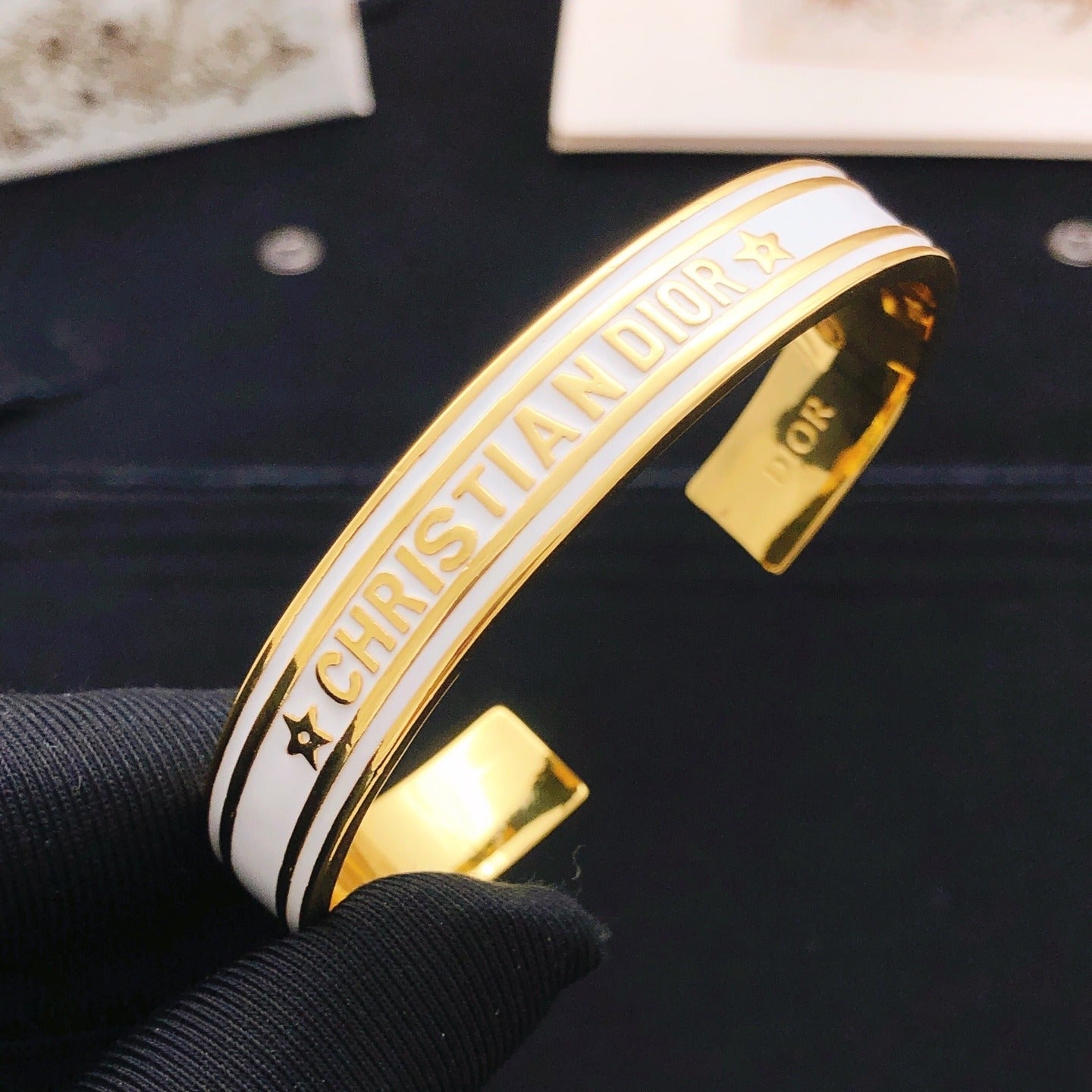 Dior Black Brass Bracelet