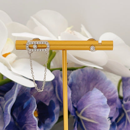 Messika Silver Brass Tassel Earrings