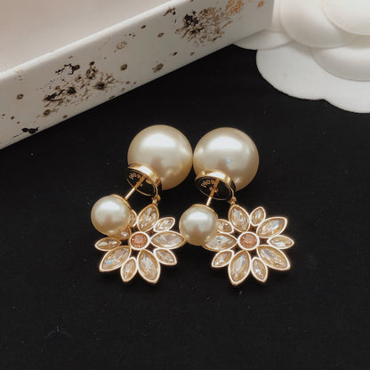 Dior Brass Sunburst Earrings