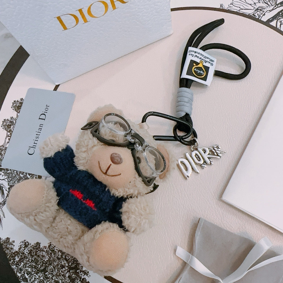 Dior Vintage-Finish Keychain