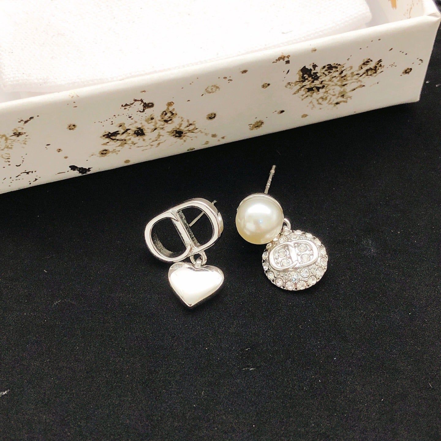 Dior Brass Heart Earrings
