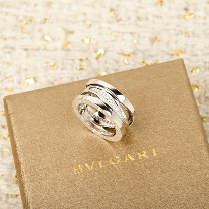 Bvlgari Sterling Silver Openwork Ring