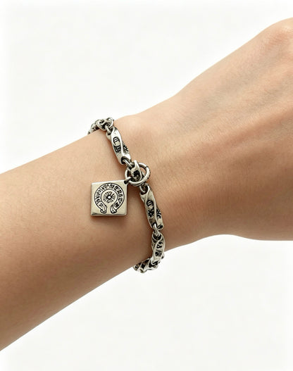 Chrome Hearts Sterling Silver Cross Bracelet