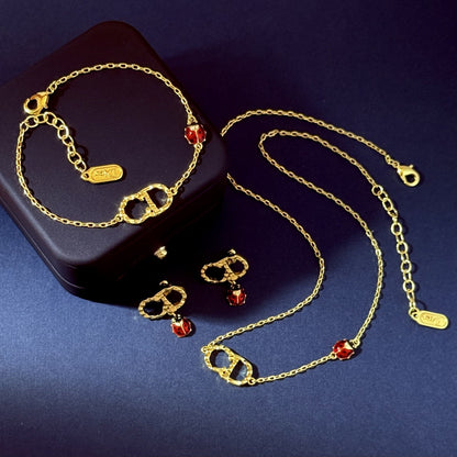 Dior Brass Logo Earrings