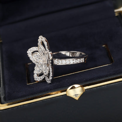 Graff Sterling Silver Floral Ring