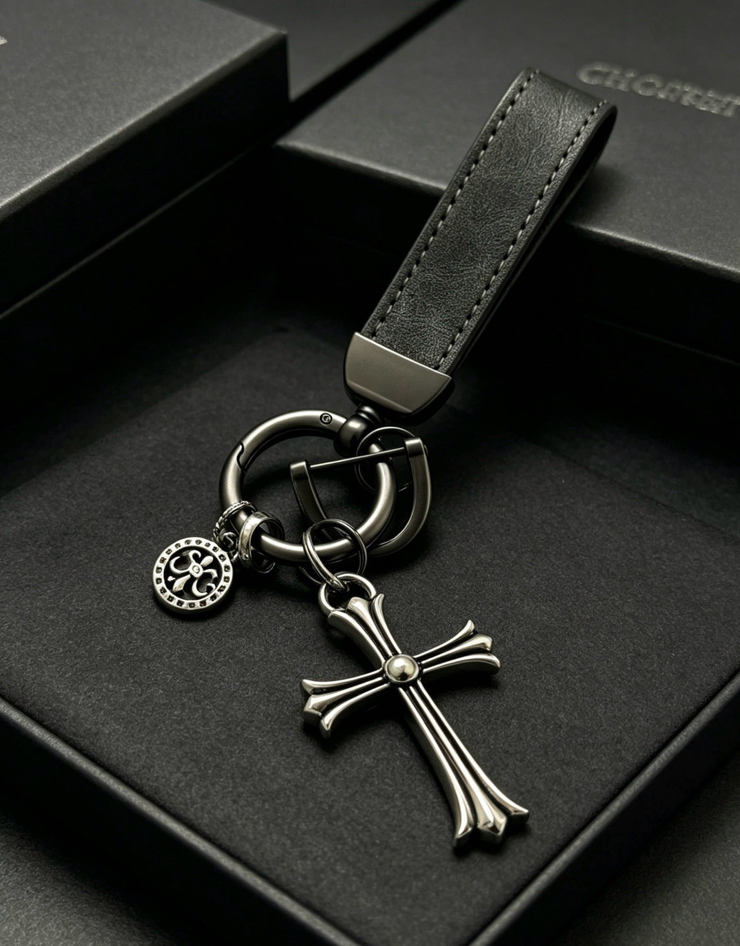 Chrome Hearts Vintage-Finish Keychain