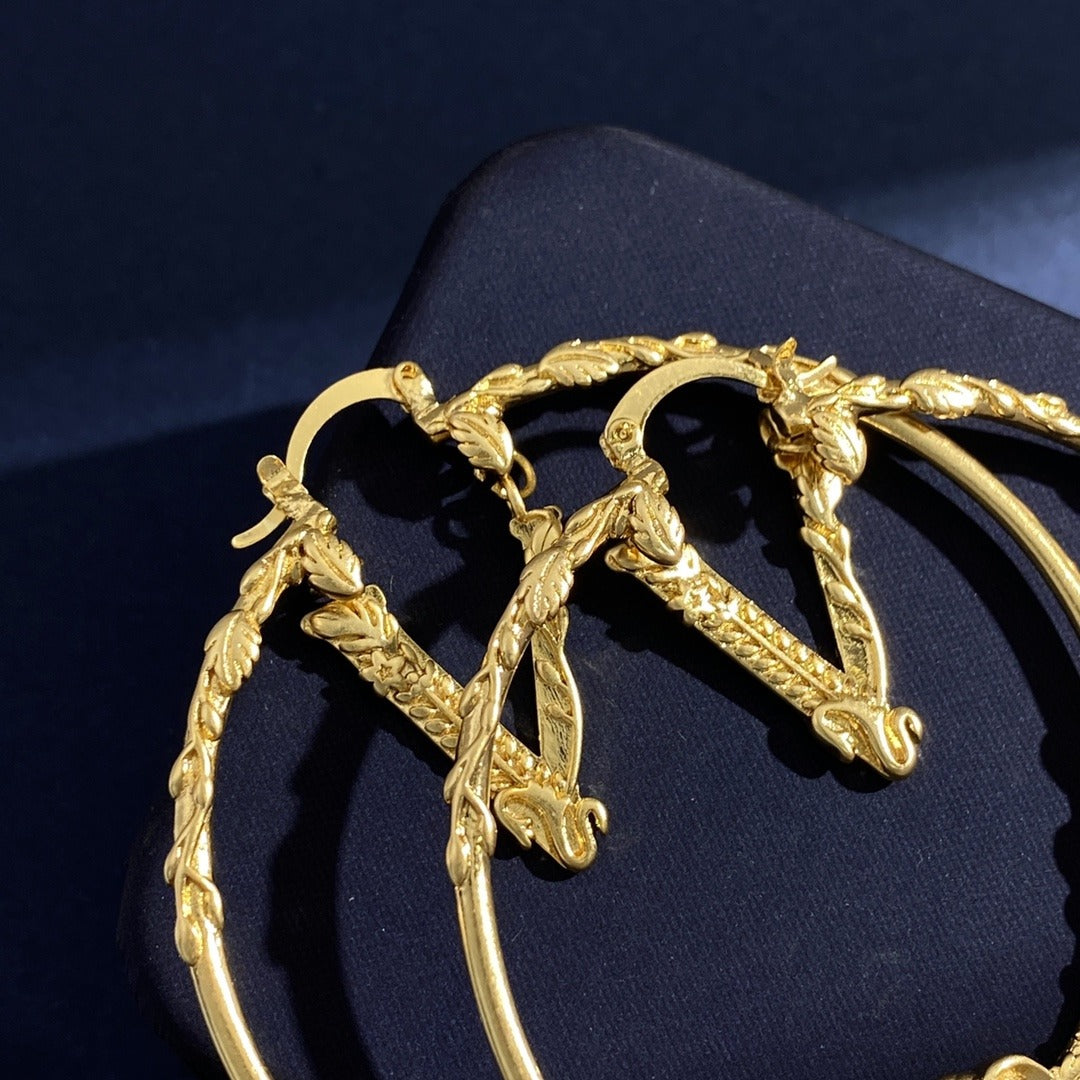 Versace Brass Medusa Earrings