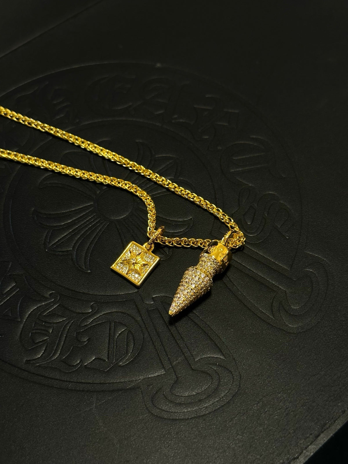 Chrome Hearts Sterling Silver Cross Necklace
