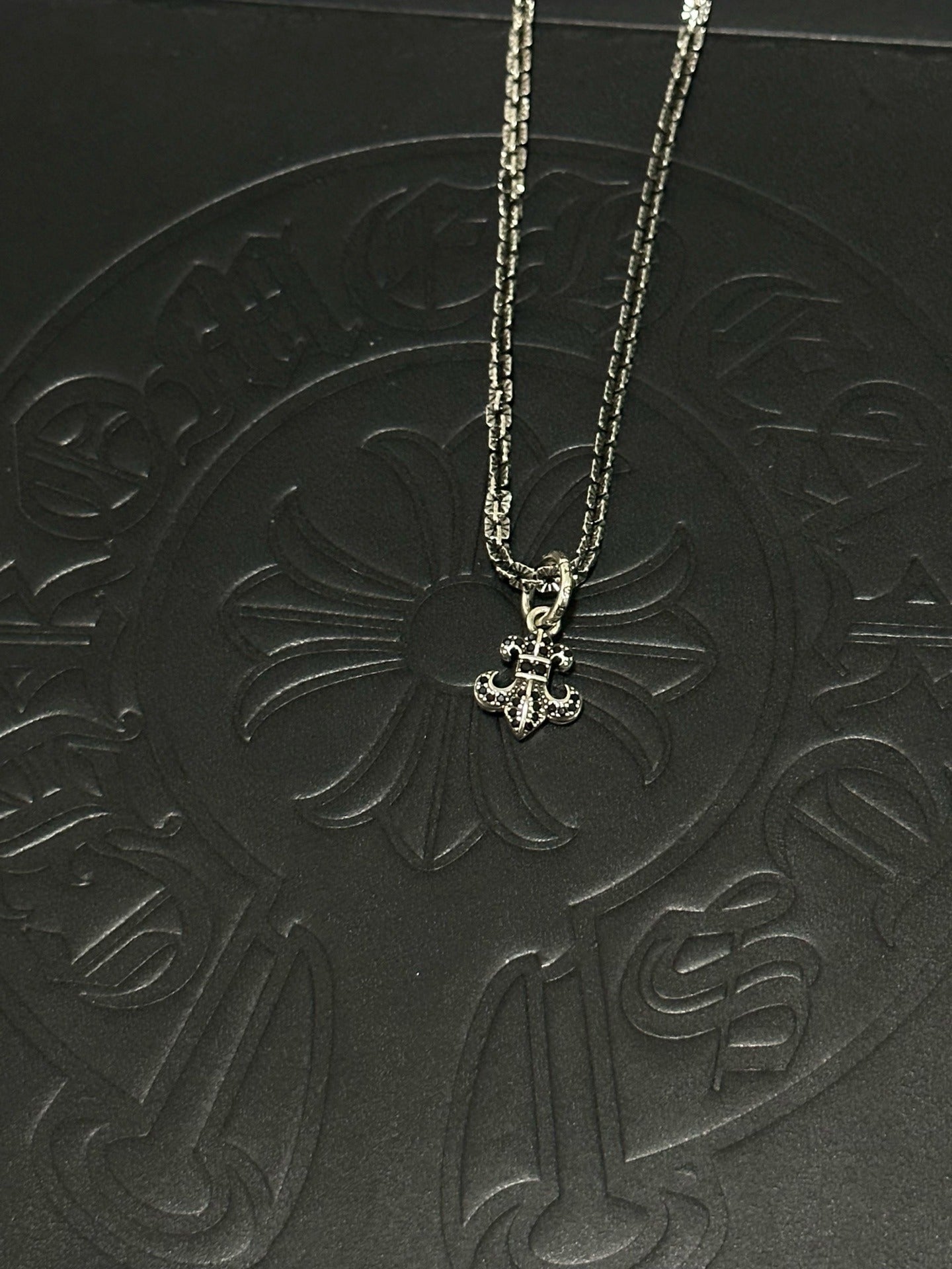 Chrome Hearts Sterling Silver Cross Necklace