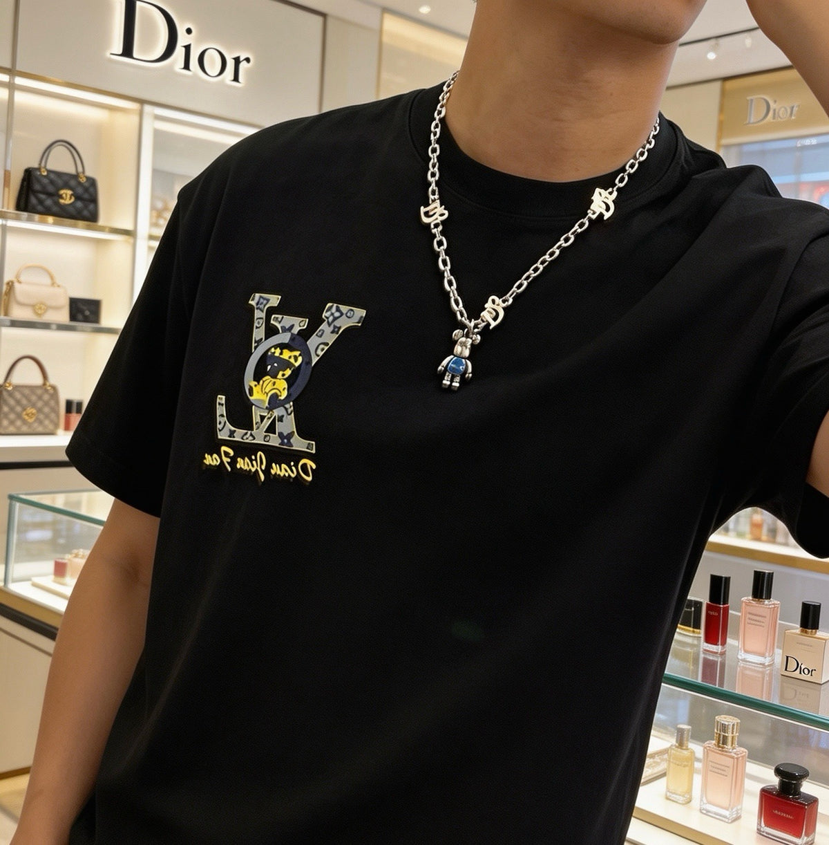 Dior Sterling Silver Chain Necklace